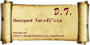 Doszpod Tarzícia névjegykártya